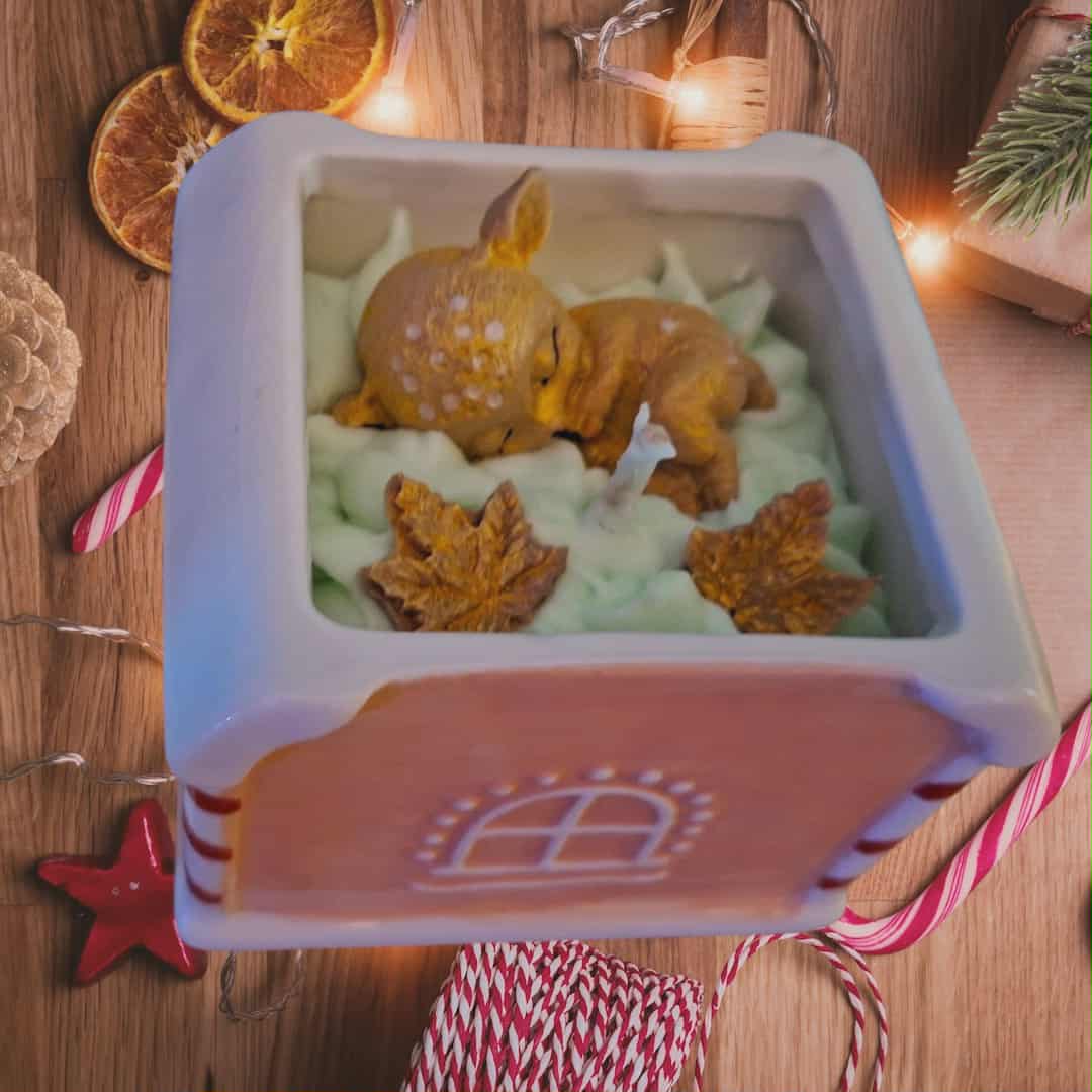 Bougie la maison de noel