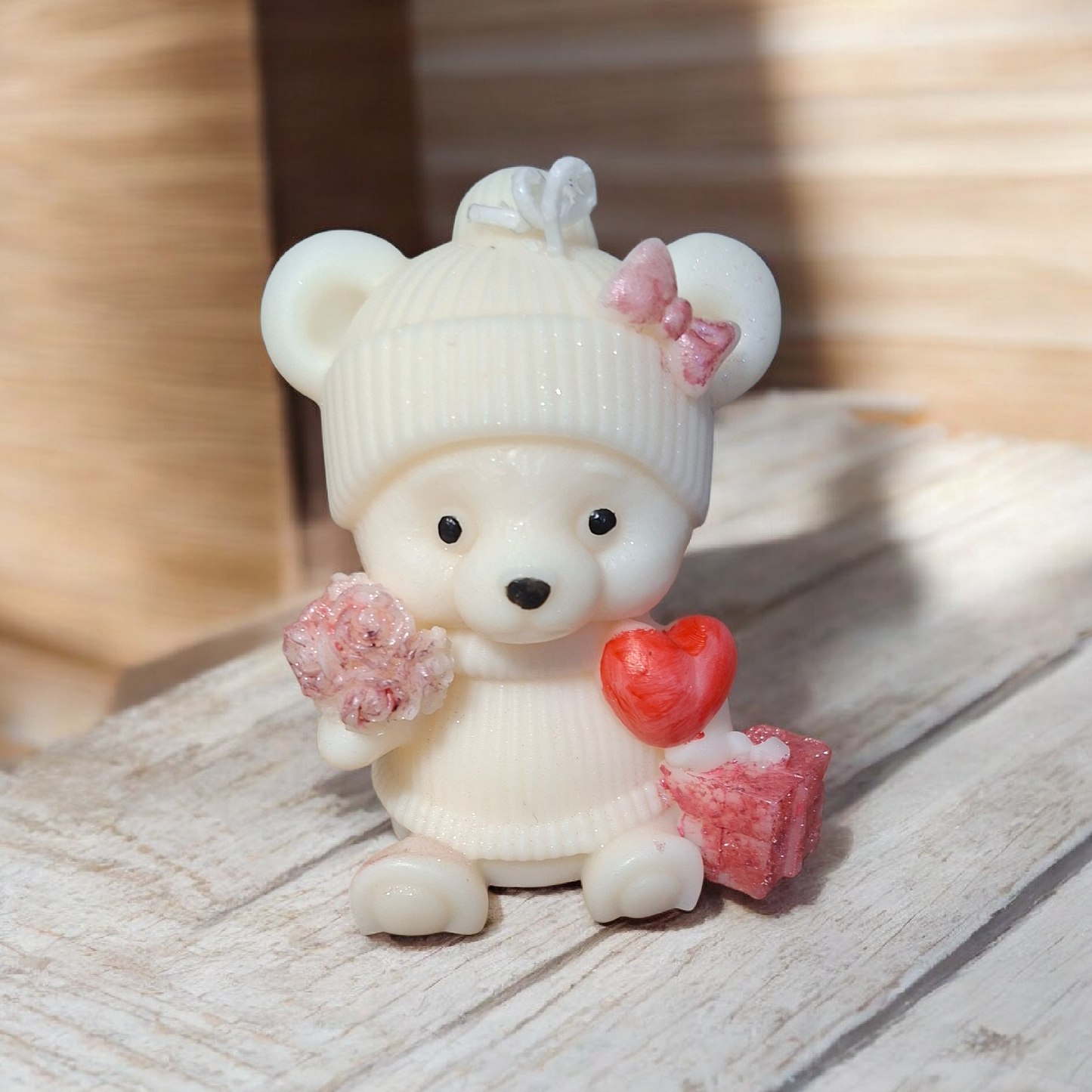 Bougie moulée ourson love